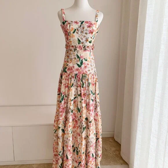 Agua by Agua Bendita Lima Jardinera Dress | Pink/Floral - Picture 2 of 10